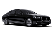 Black Mercedes E-Class sedan, representing the Executive Class vehicle option for Manchester Airport Taxis, highlighting luxury and comfort for airport transfers.